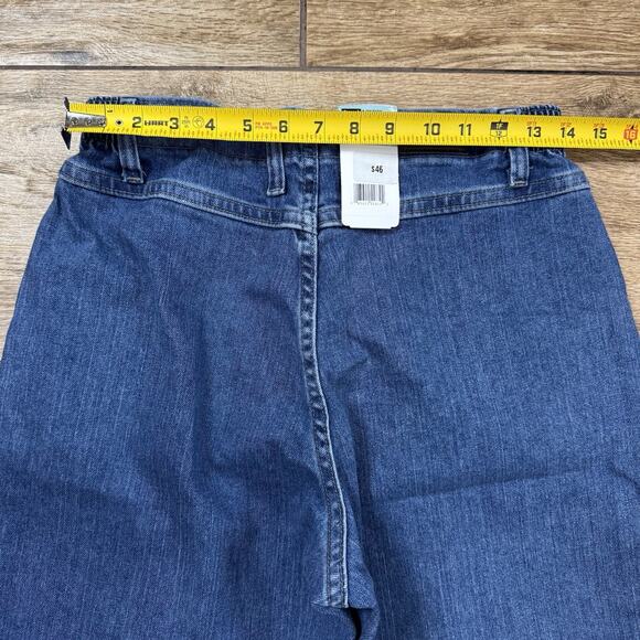 Lee Elastic Side Denim Jeans Woman's 8P Blue Mid Rise Relaxed Fit - Picture 11 of 15